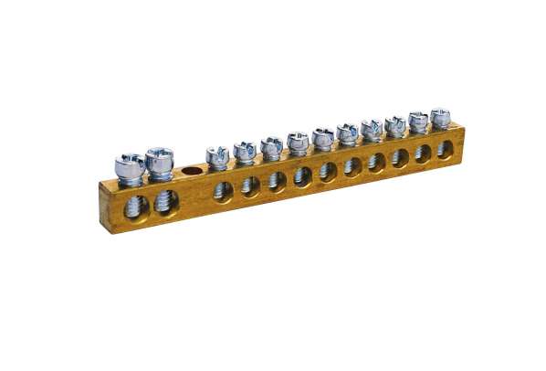 6.5X9mm² 2/8 10 DELİKLİ PANO TOPRAKLAMA KLEMENS, 80 Amper